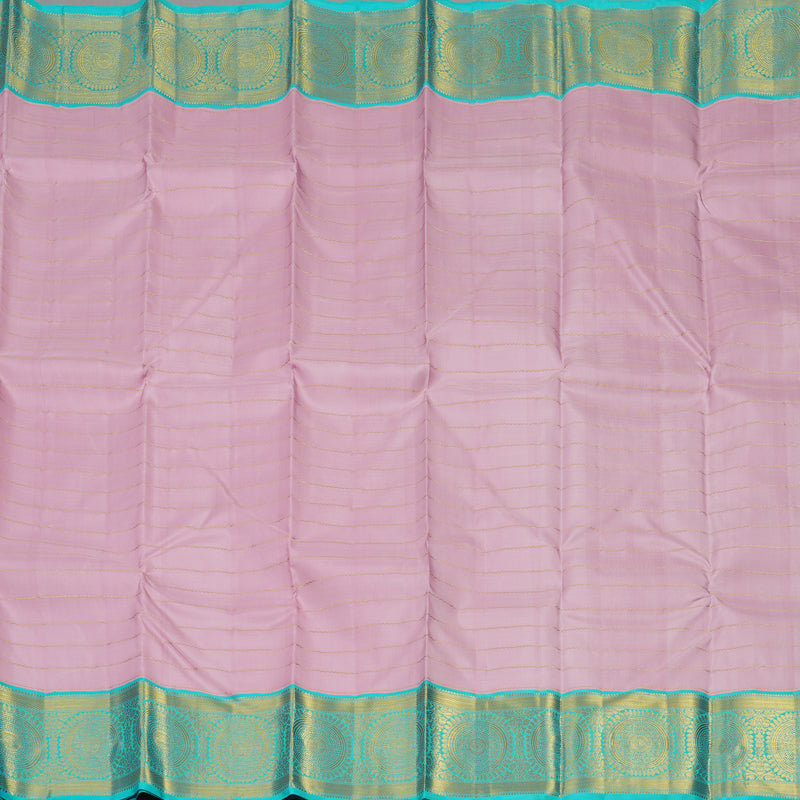 Hayagrivas Handloom Pure Kanjivaram Silk Saree in Gentle Baby Pink KBE490F19-1