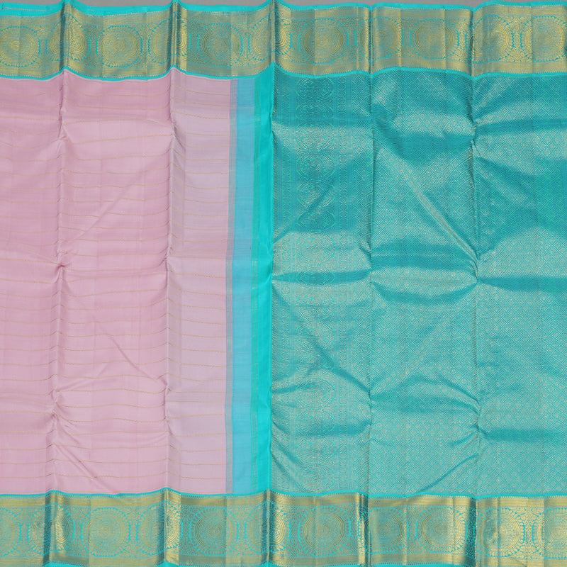 Hayagrivas Handloom Pure Kanjivaram Silk Saree in Gentle Baby Pink KBE490F19-1