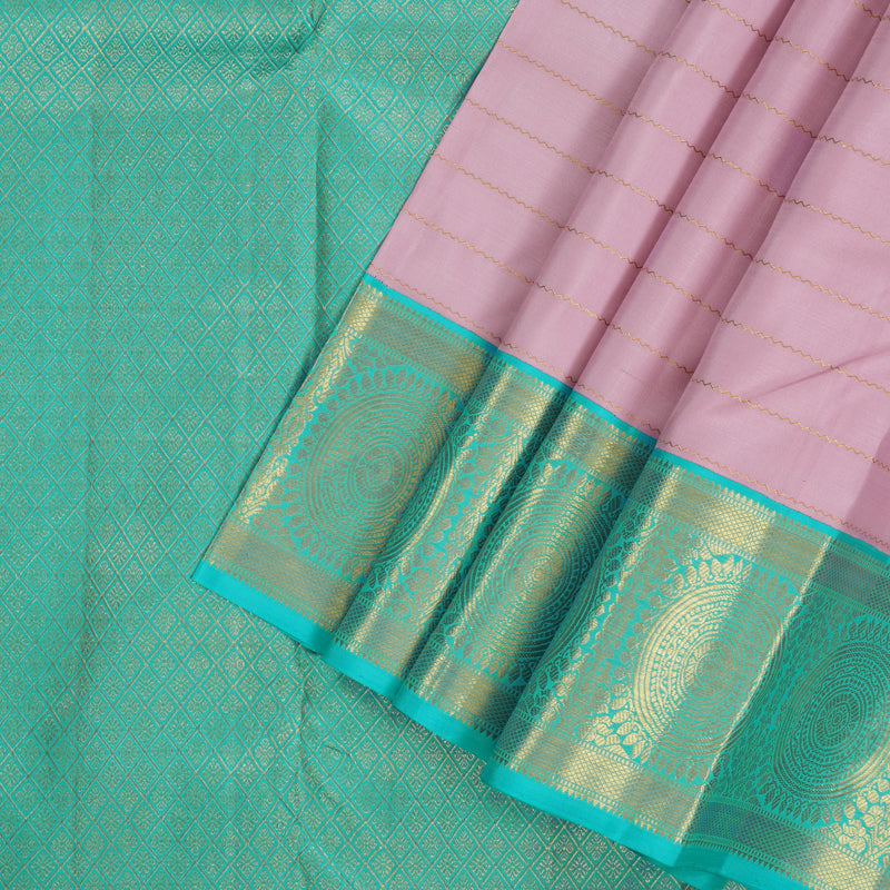 Hayagrivas Handloom Pure Kanjivaram Silk Saree in Gentle Baby Pink KBE490F19-1