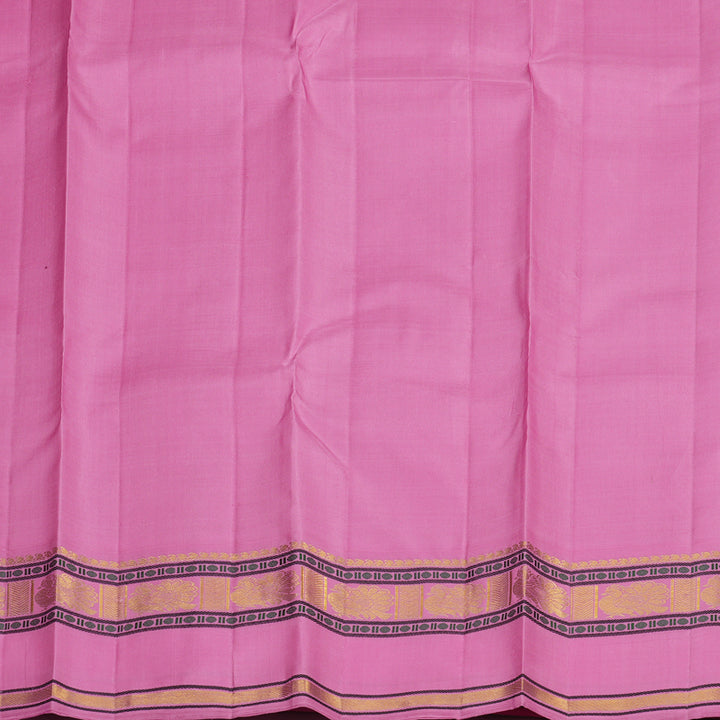 Hayagrivas Handloom Deep Manthalir Kanjivaram Silk Saree with Lavendar Pink Border KBE492F2-2