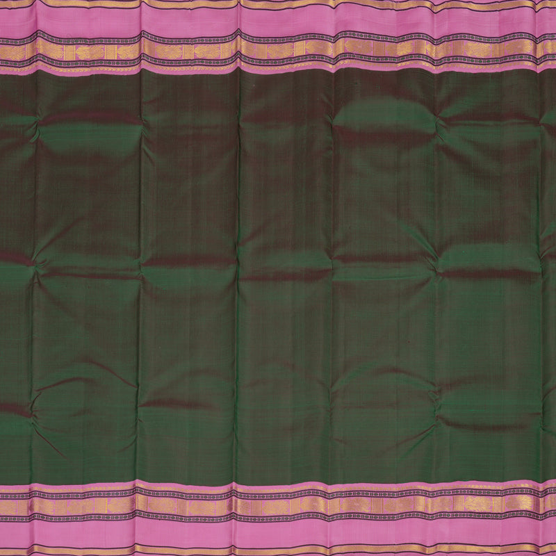 Hayagrivas Handloom Deep Manthalir Kanjivaram Silk Saree with Lavendar Pink Border KBE492F2-2