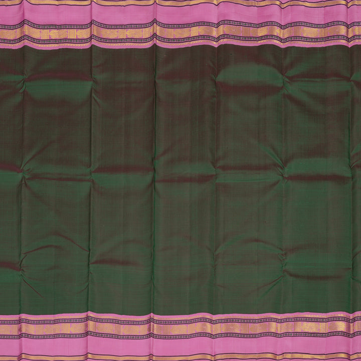 Hayagrivas Handloom Deep Manthalir Kanjivaram Silk Saree with Lavendar Pink Border KBE492F2-2