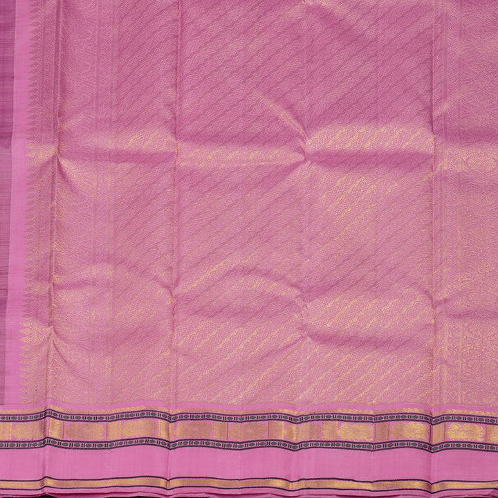 Hayagrivas Handloom Deep Manthalir Kanjivaram Silk Saree with Lavendar Pink Border KBE492F2-2