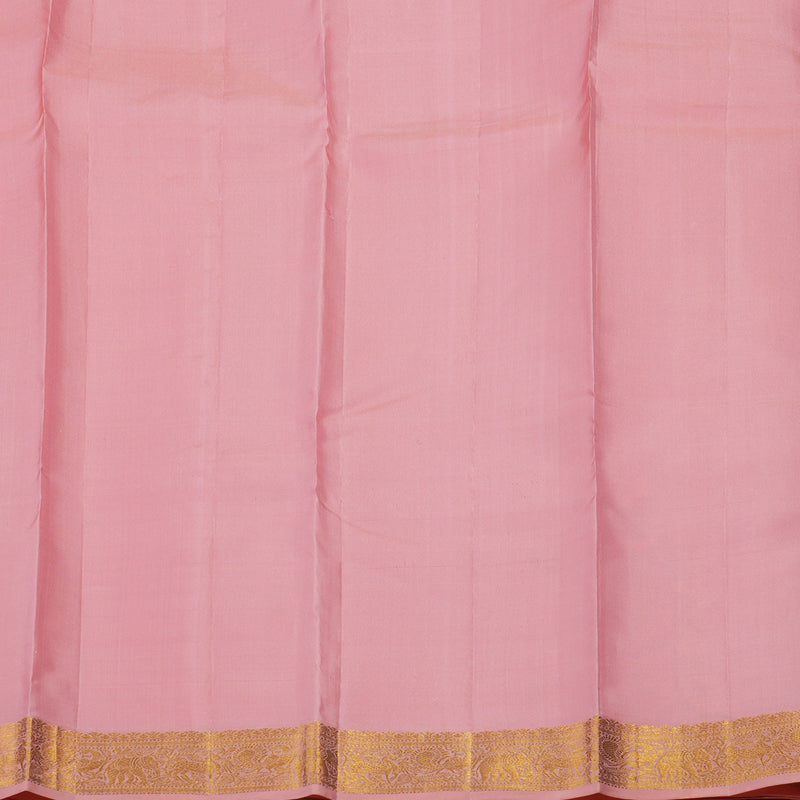 Hayagrivas Handloom Rose Pink Kanjivaram Silk Saree KBE493F1-1
