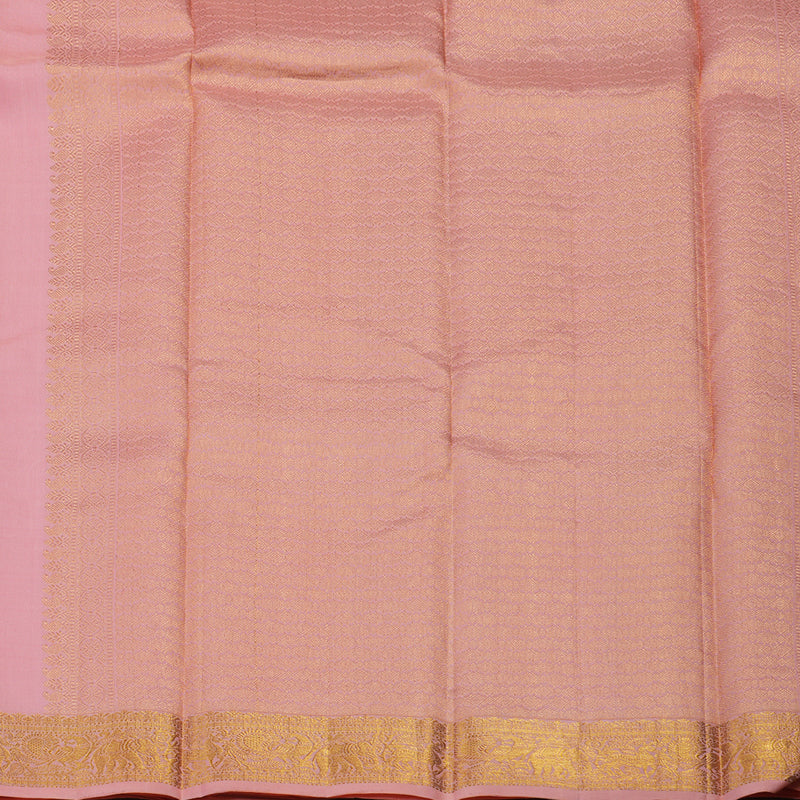 Hayagrivas Handloom Rose Pink Kanjivaram Silk Saree KBE493F1-1
