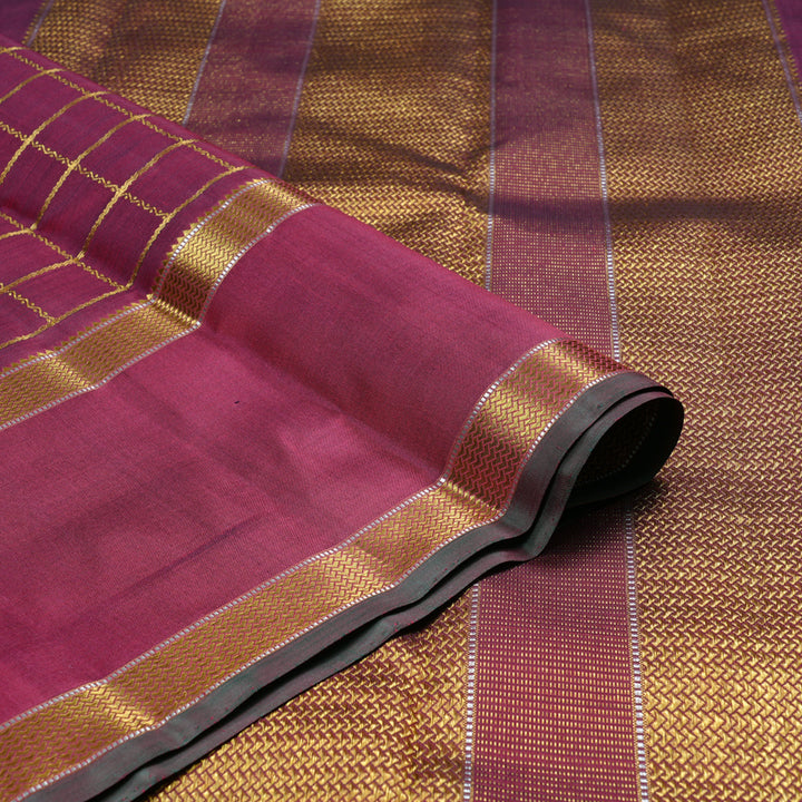 Hayagrivas Dark Maroon Handloom Kanjivaram Silk Saree KBE4D17-1