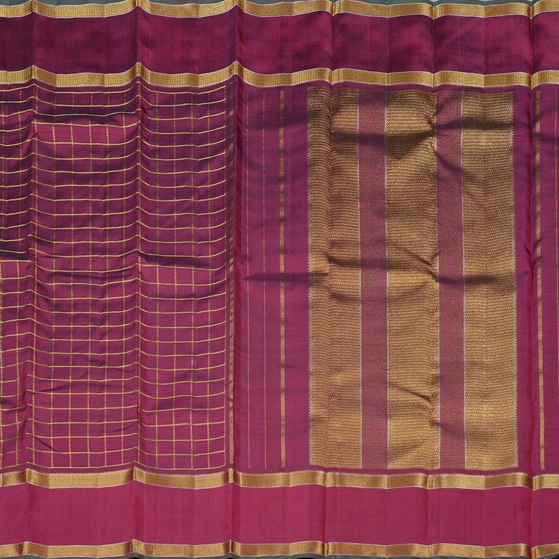 Hayagrivas Dark Maroon Handloom Kanjivaram Silk Saree KBE4D17-1