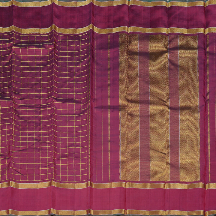 Hayagrivas Dark Maroon Handloom Kanjivaram Silk Saree KBE4D17-1