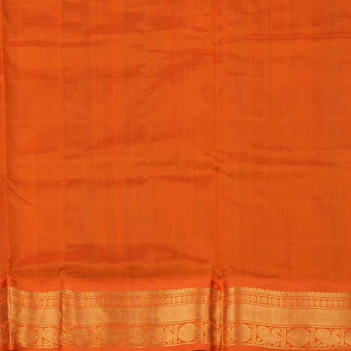 Hayagrivas Pure Silk Cotton saree in Bottle Green with Orange KBE505F1-1