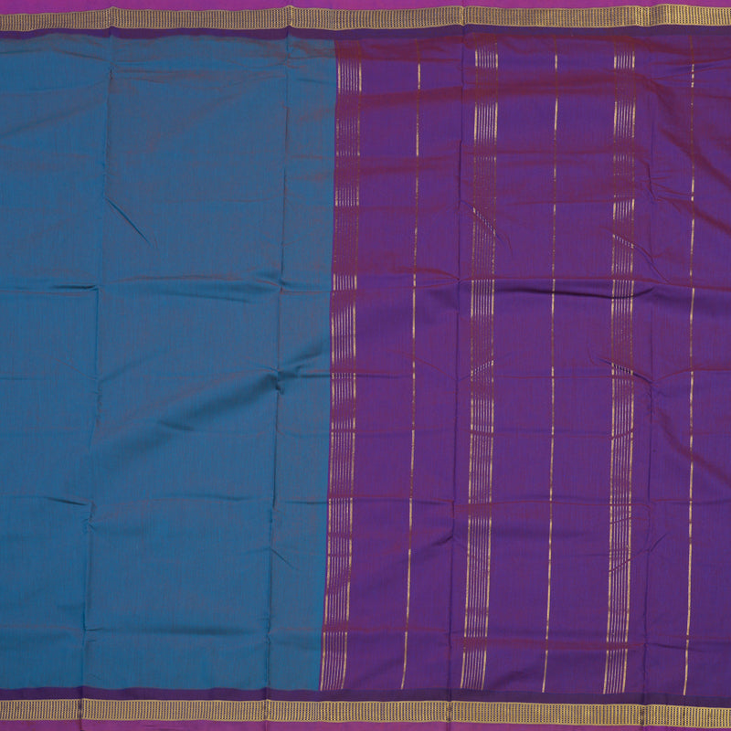 Hayagrivas Ten Yards Semi Silk Saree in Dual tone with Purple KBE508F1-5