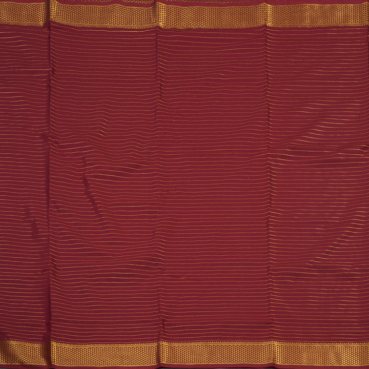 Hayagrivas Ten Yards Semi Silk Saree in Maroon KBE508F10-2
