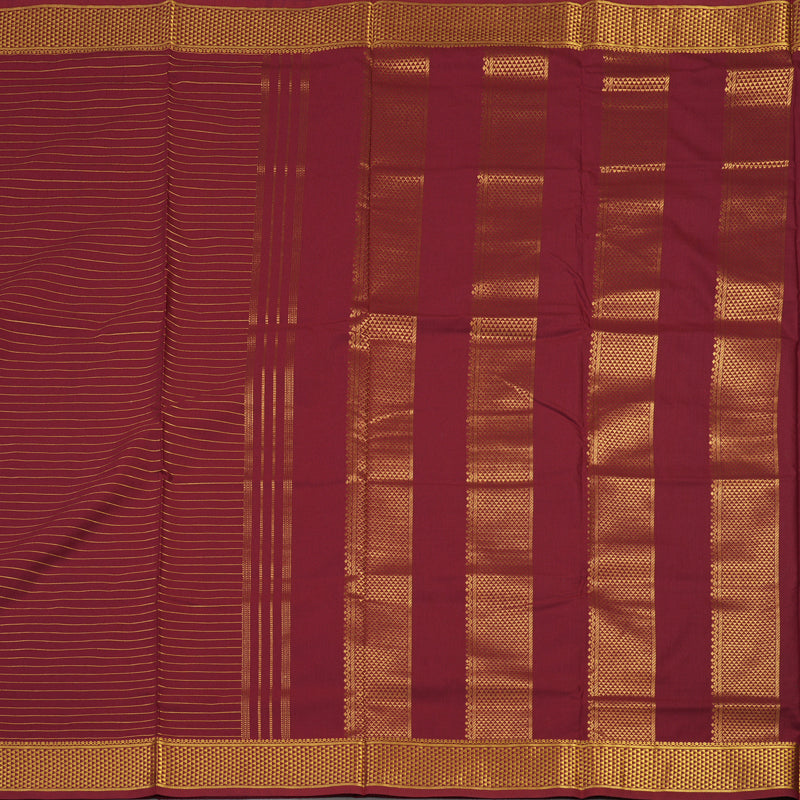Hayagrivas Ten Yards Semi Silk Saree in Maroon KBE508F10-2