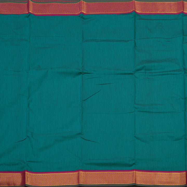 Hayagrivas Ten Yards Semi Silk saree in Green with Pink KBE508F11-4