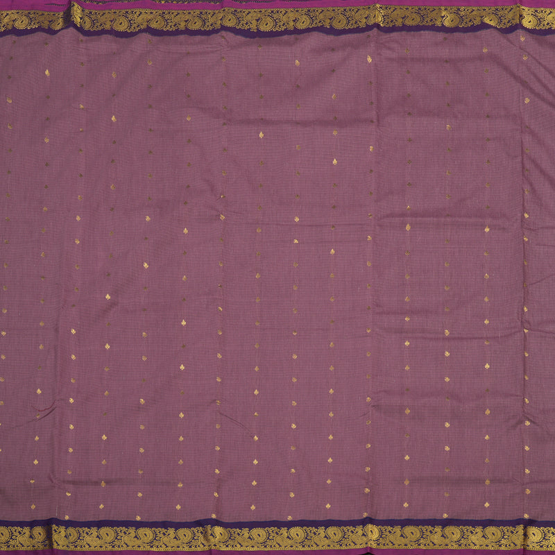 Hayagrivas Ten Yards Semi silk saree in Onion Pink with Purple KBE508F16-1