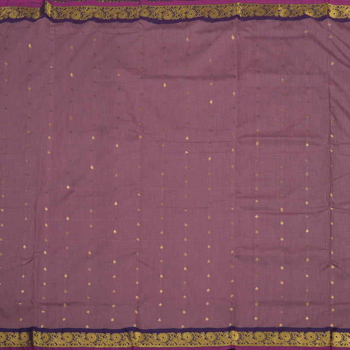 Hayagrivas Ten Yards Semi silk saree in Onion Pink with Purple KBE508F16-1
