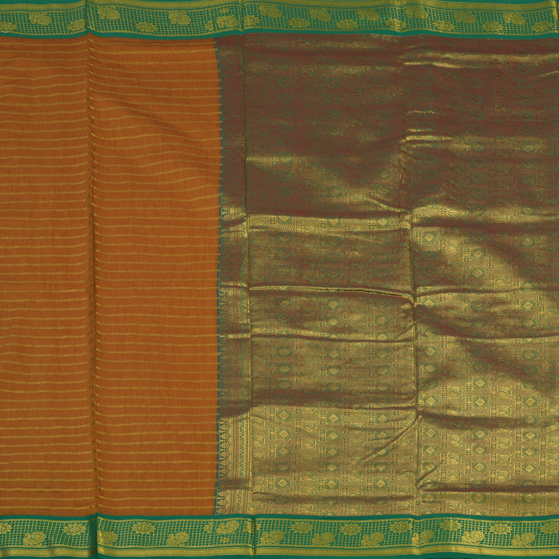 Hayagrivas Mustard Ten Yards Semi Silk Saree KBE508F21-1
