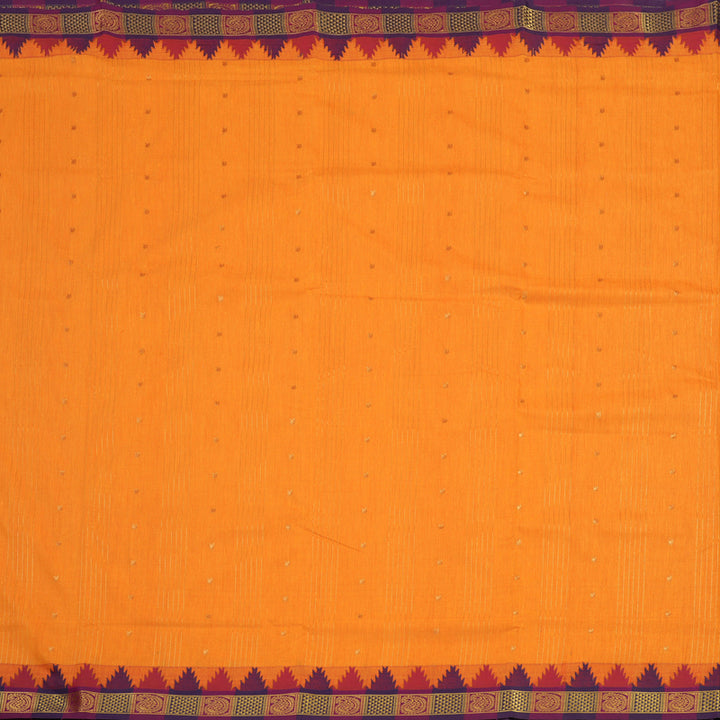 Hayagrivas Ten Yards Semi silk saree in Orange with Pink KBE508F27-3