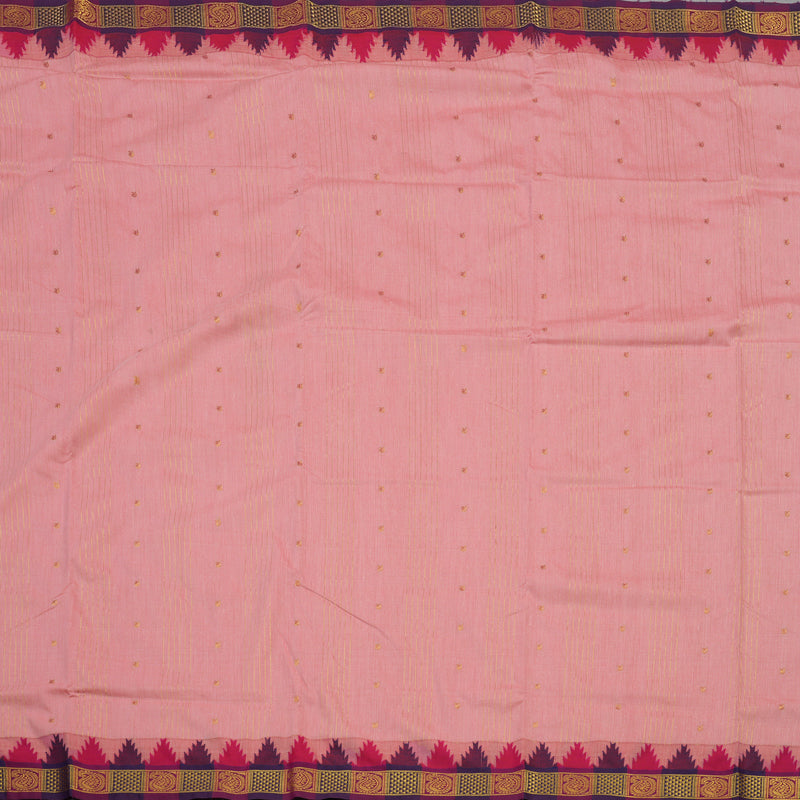 Hayagrivas Ten Yards Semi silk saree in Baby pink with Pink KBE508F27-4