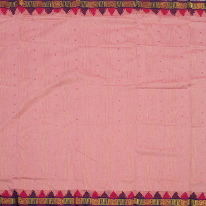 Hayagrivas Ten Yards Semi silk saree in Baby pink with Pink KBE508F27-4