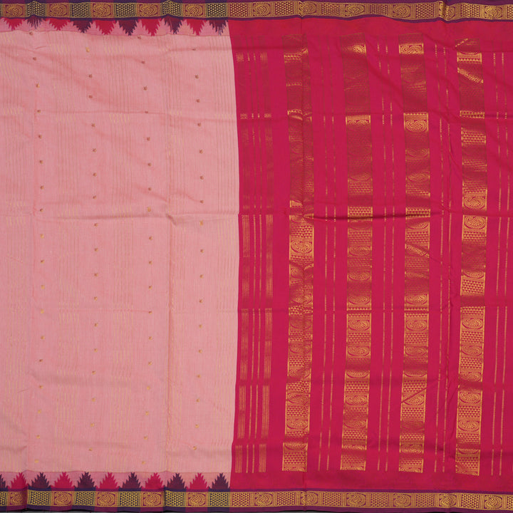 Hayagrivas Ten Yards Semi silk saree in Baby pink with Pink KBE508F27-4