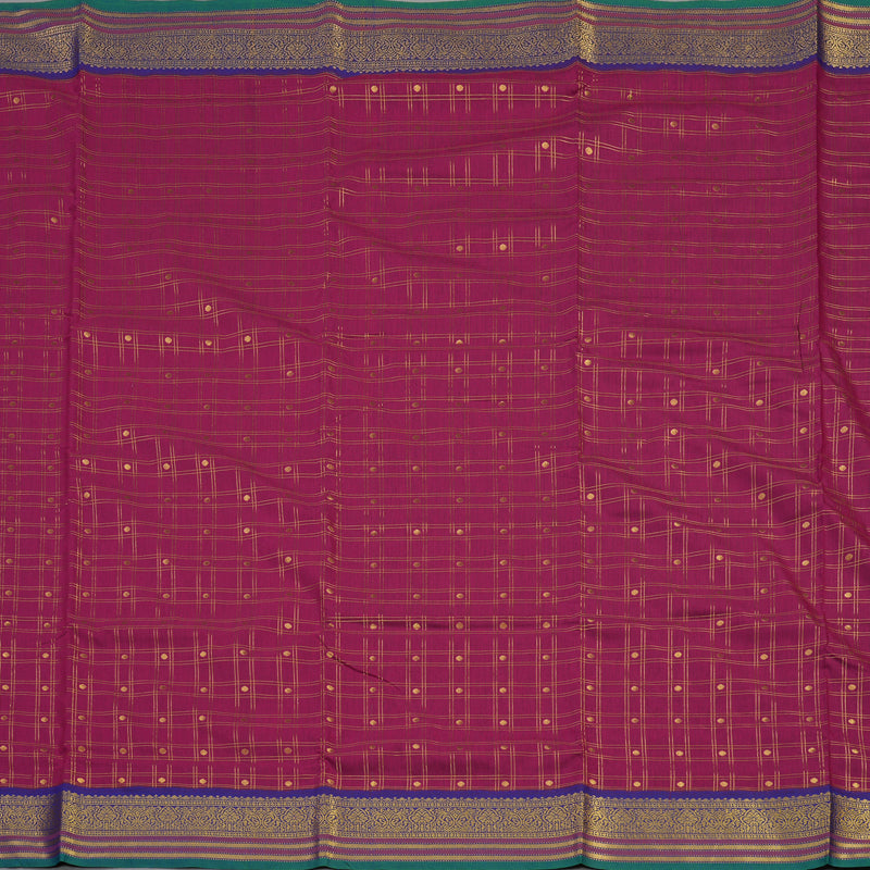 Hayagrivas Ten Yards Semi Silk Saree in Dark Pink with Purple KBE508F33-4