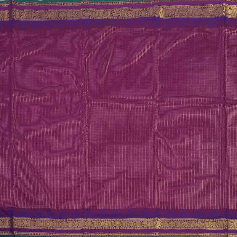 Hayagrivas Pure Ten Yards Semi Silk Saree in Magenta with Purple KBE508F34-5