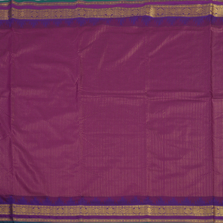 Hayagrivas Pure Ten Yards Semi Silk Saree in Magenta with Purple KBE508F34-5