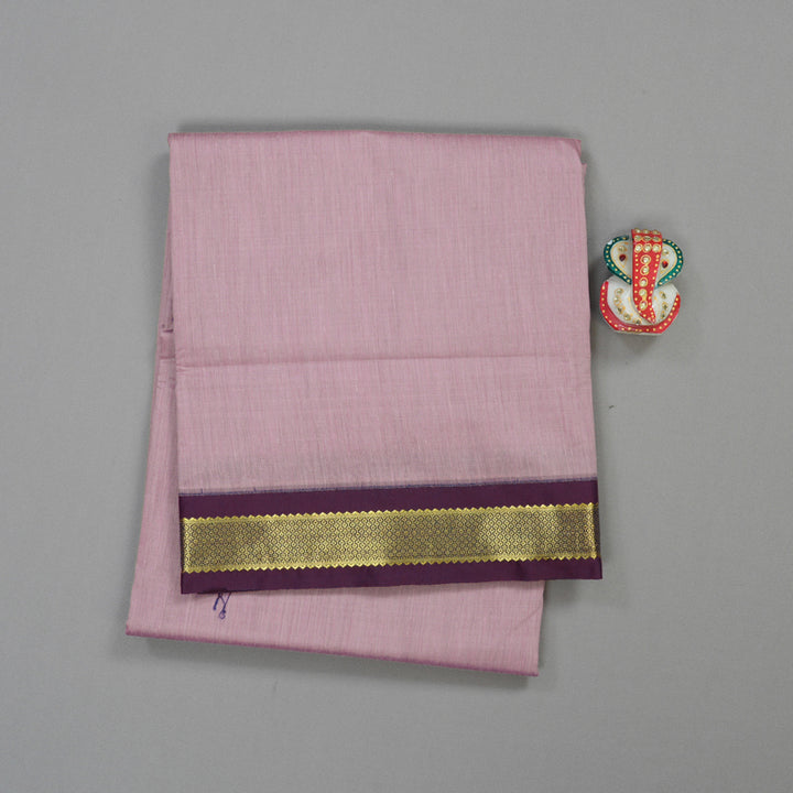 Hayagrivas Ten Yards Semi silk saree in Lilac with Purple KBE508F4-1