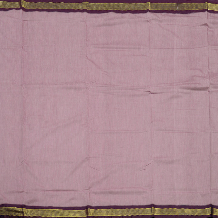Hayagrivas Ten Yards Semi silk saree in Lilac with Purple KBE508F4-1