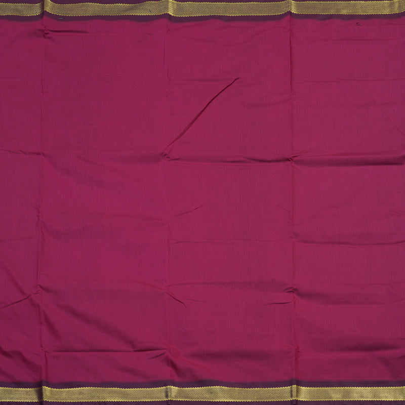Hayagrivas Ten Yards Semi silk saree in Dark Pink with Purple KBE508F4-2