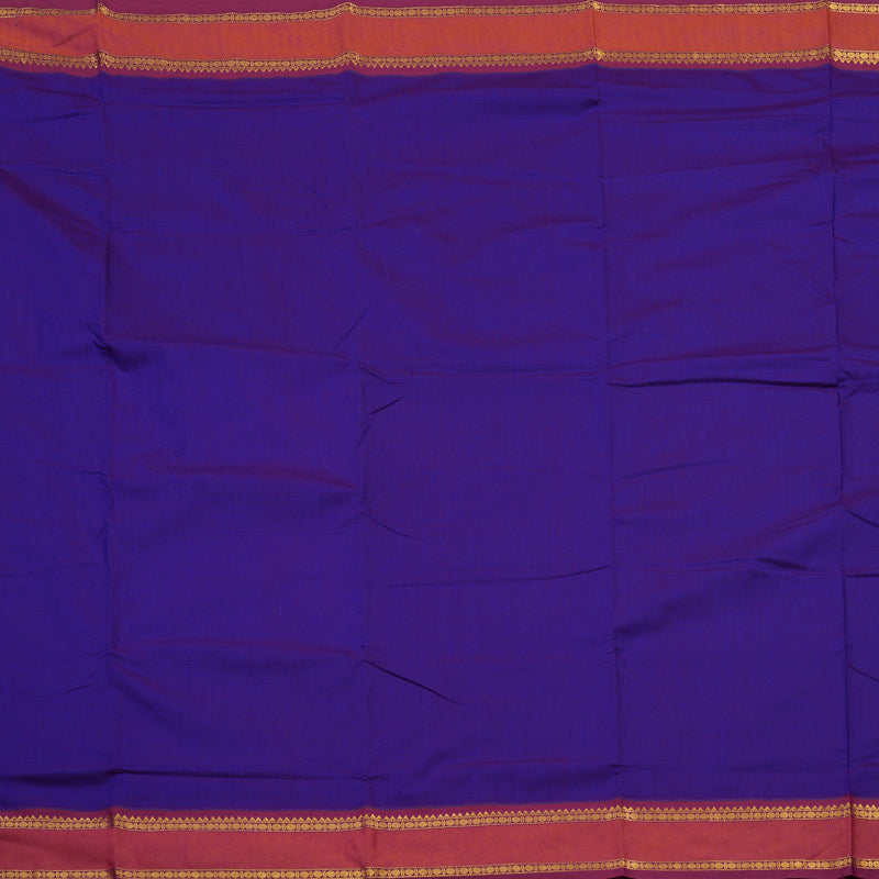 Hayagrivas Ten Yards Semi silk saree in Purple with Magenta KBE508F7-5