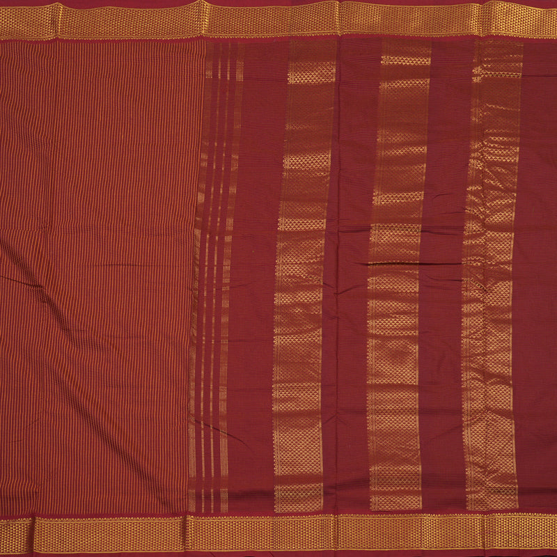Hayagrivas Ten Yards Semi silk saree in Maroon KBE508F9-2
