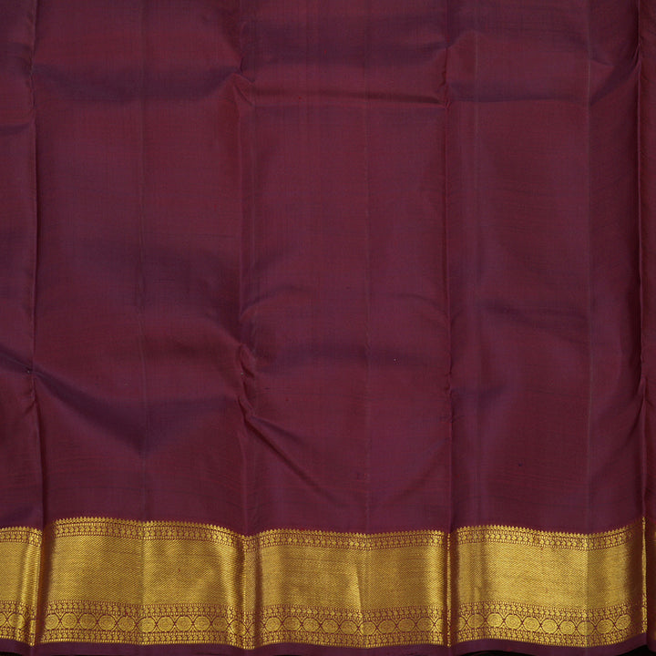 Hayagrivas Handloom Pure Kanjivaram Silk Saree in Classic Wine Maroon KBE50D1-3