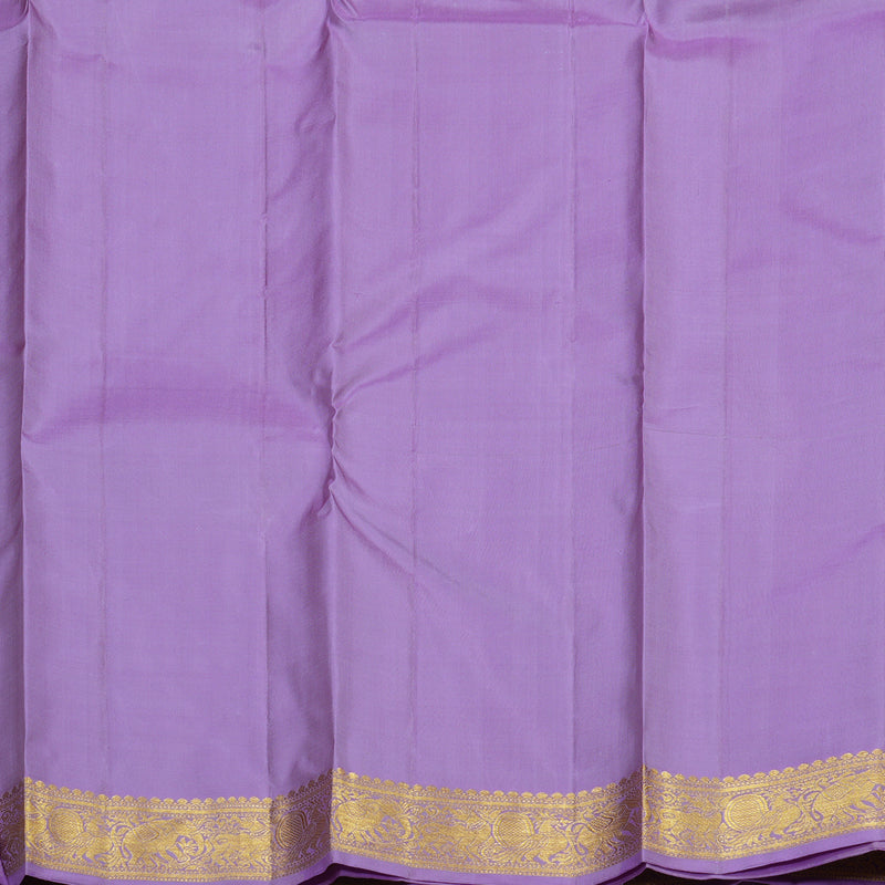 Hayagrivas Handloom Pure Kanjivaram Silk Saree in Gorgeous Lavender KBE526F1-4