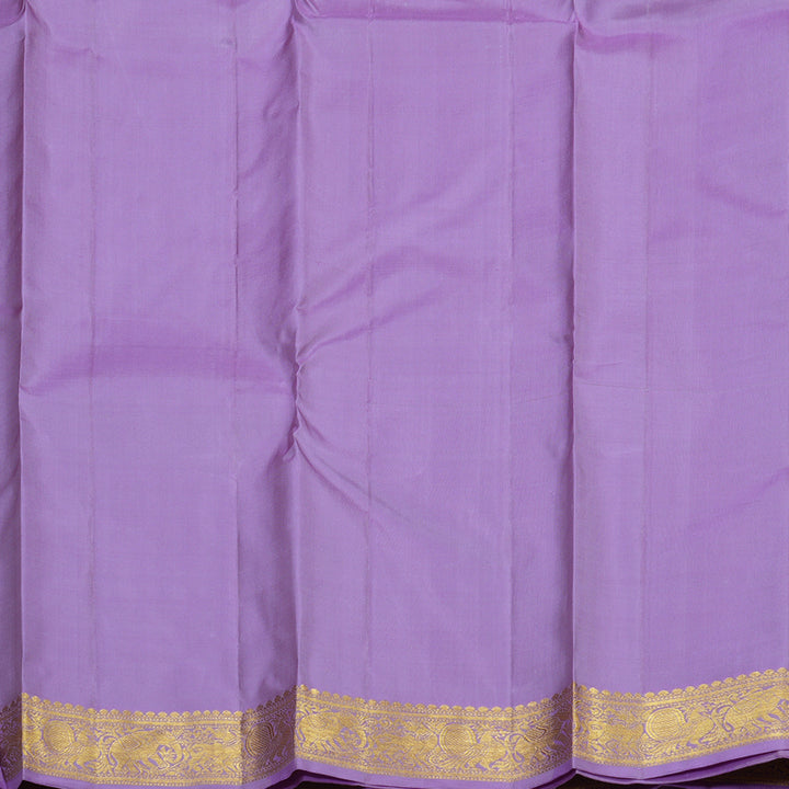 Hayagrivas Handloom Pure Kanjivaram Silk Saree in Gorgeous Lavender KBE526F1-4