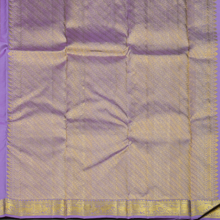 Hayagrivas Handloom Pure Kanjivaram Silk Saree in Gorgeous Lavender KBE526F1-4