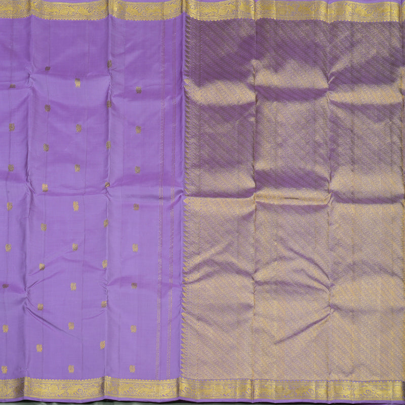 Hayagrivas Handloom Pure Kanjivaram Silk Saree in Gorgeous Lavender KBE526F1-4