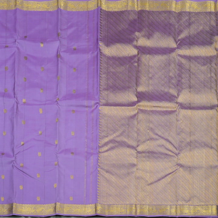 Hayagrivas Handloom Pure Kanjivaram Silk Saree in Gorgeous Lavender KBE526F1-4