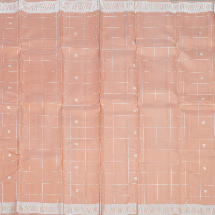 Hayagrivas Handloom Mild Peach Kanjivaram Silk Saree KBE526F2-3