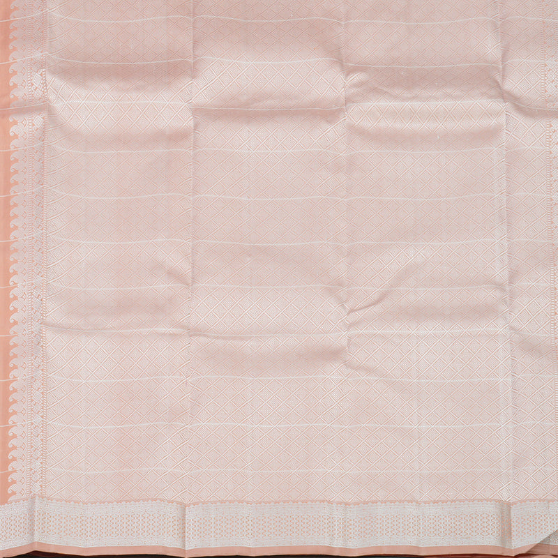 Hayagrivas Handloom Mild Peach Kanjivaram Silk Saree KBE526F2-3