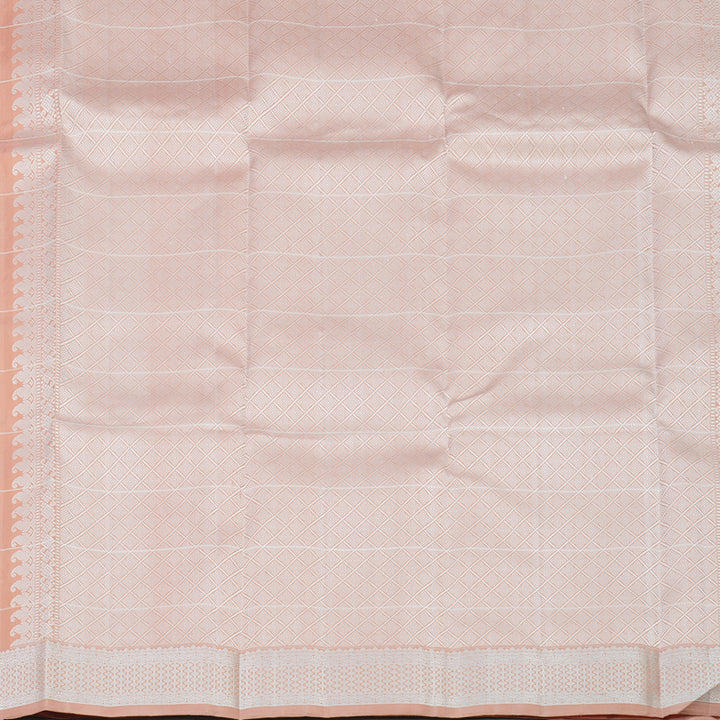 Hayagrivas Handloom Mild Peach Kanjivaram Silk Saree KBE526F2-3