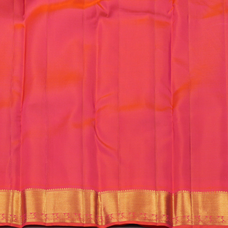 Hayagrivas Handloom Pure Kanjivaram Silk Saree in Magnificent Green With Purple KBE543F13-5