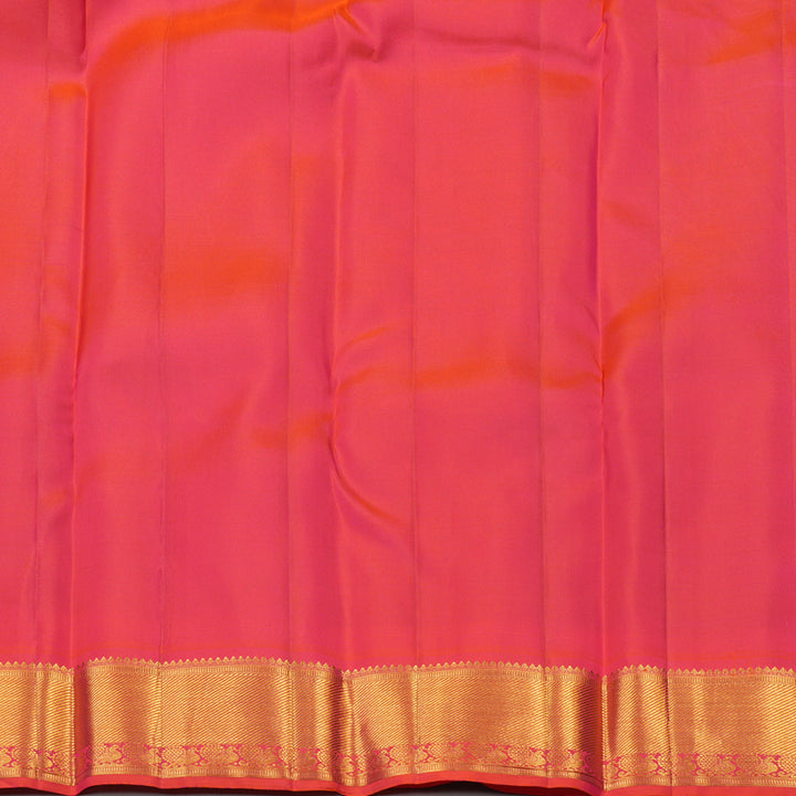 Hayagrivas Handloom Pure Kanjivaram Silk Saree in Magnificent Green With Purple KBE543F13-5