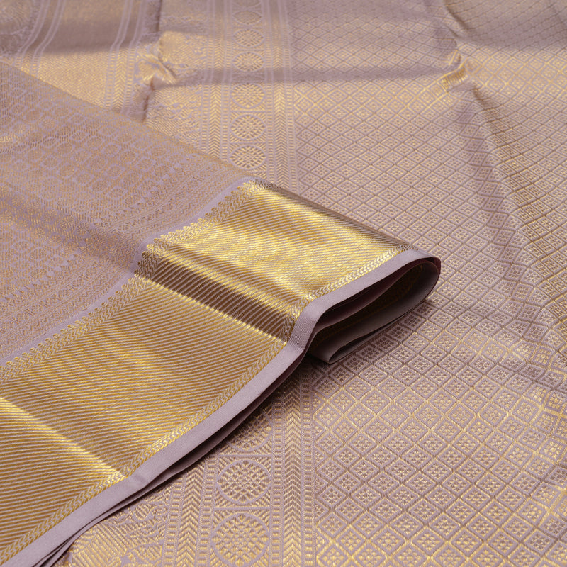 Hayagrivas Handloom Pure Kanjivaram Silk Saree in Captivating Rosewood Pink KBE543F14-2