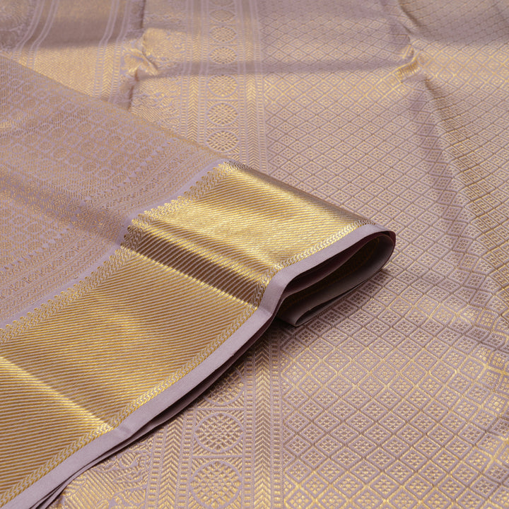Hayagrivas Handloom Pure Kanjivaram Silk Saree in Captivating Rosewood Pink KBE543F14-2