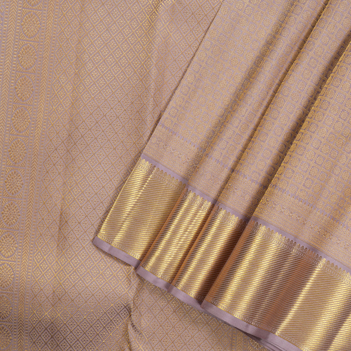 Hayagrivas Handloom Pure Kanjivaram Silk Saree in Captivating Rosewood Pink KBE543F14-2
