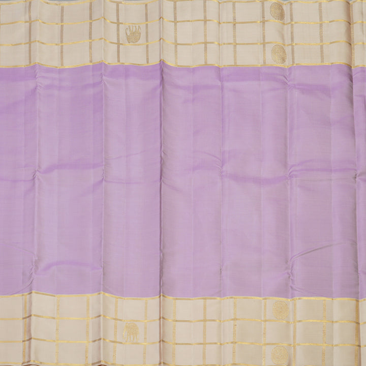 Hayagrivas Handloom Pure Kanjivaram Silk Saree in Graceful Lavender KBE552F5-1