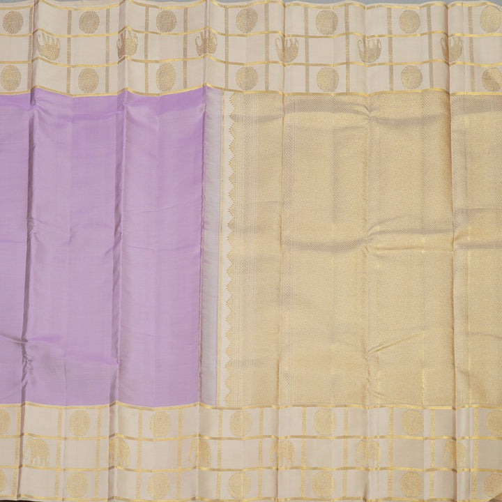 Hayagrivas Handloom Pure Kanjivaram Silk Saree in Graceful Lavender KBE552F5-1