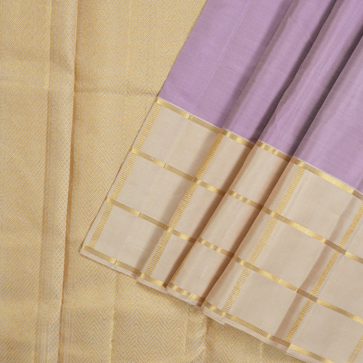 Hayagrivas Handloom Pure Kanjivaram Silk Saree in Graceful Lavender KBE552F5-1