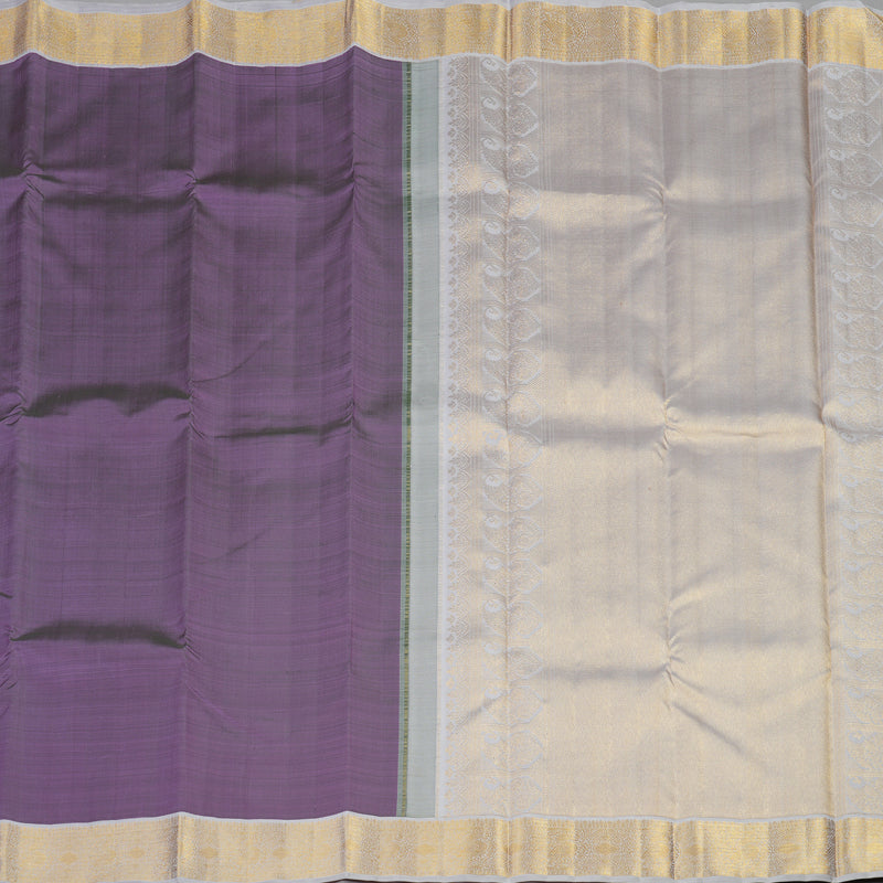 Hayagrivas Handloom Pure Kanjivaram Silk Saree in Lustrous Lavender KBE558F2-2